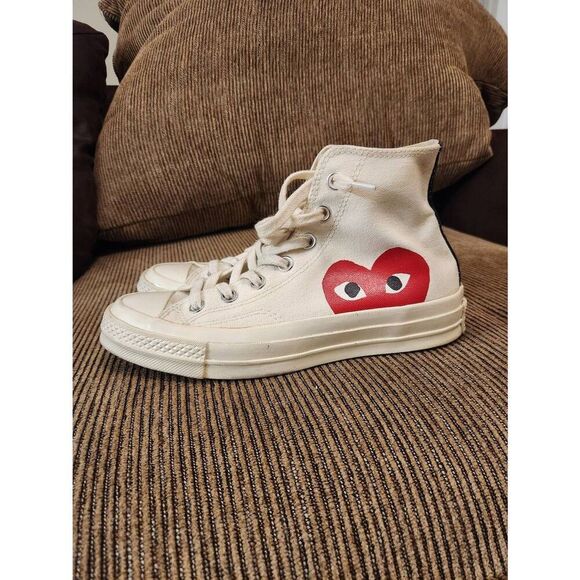CdG PLAY x Converse Women's Size 7 Chuck Taylor  Peek-A-Boo High Top Sneaker - Picture 10 of 13